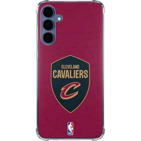 NBA Cleveland Cavaliers Distressed Galaxy A35 5G Clear Case